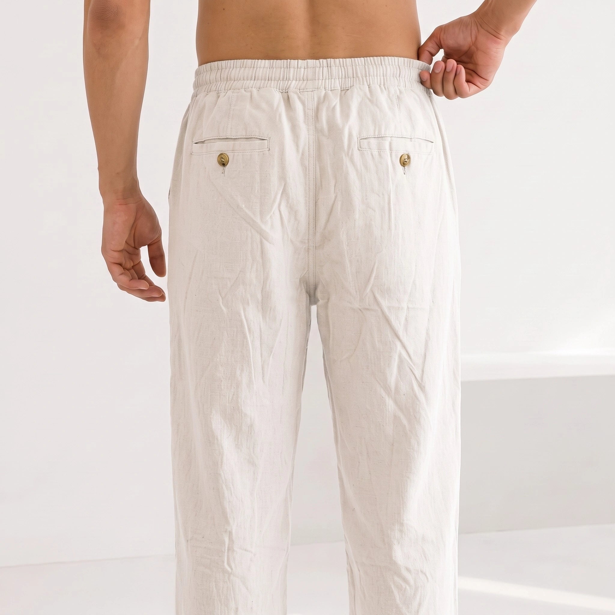 Straight Linen Pants