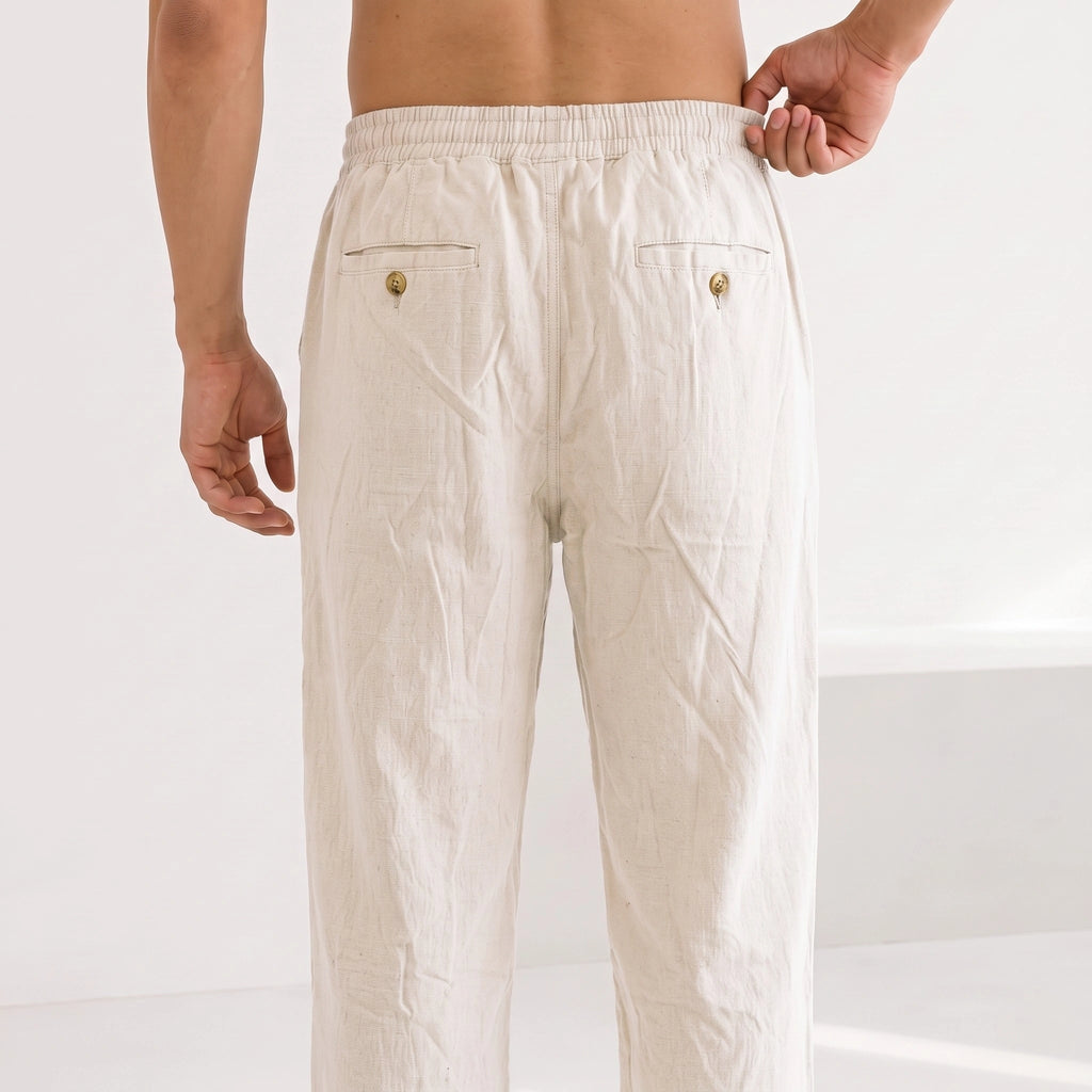 Straight Linen Pants