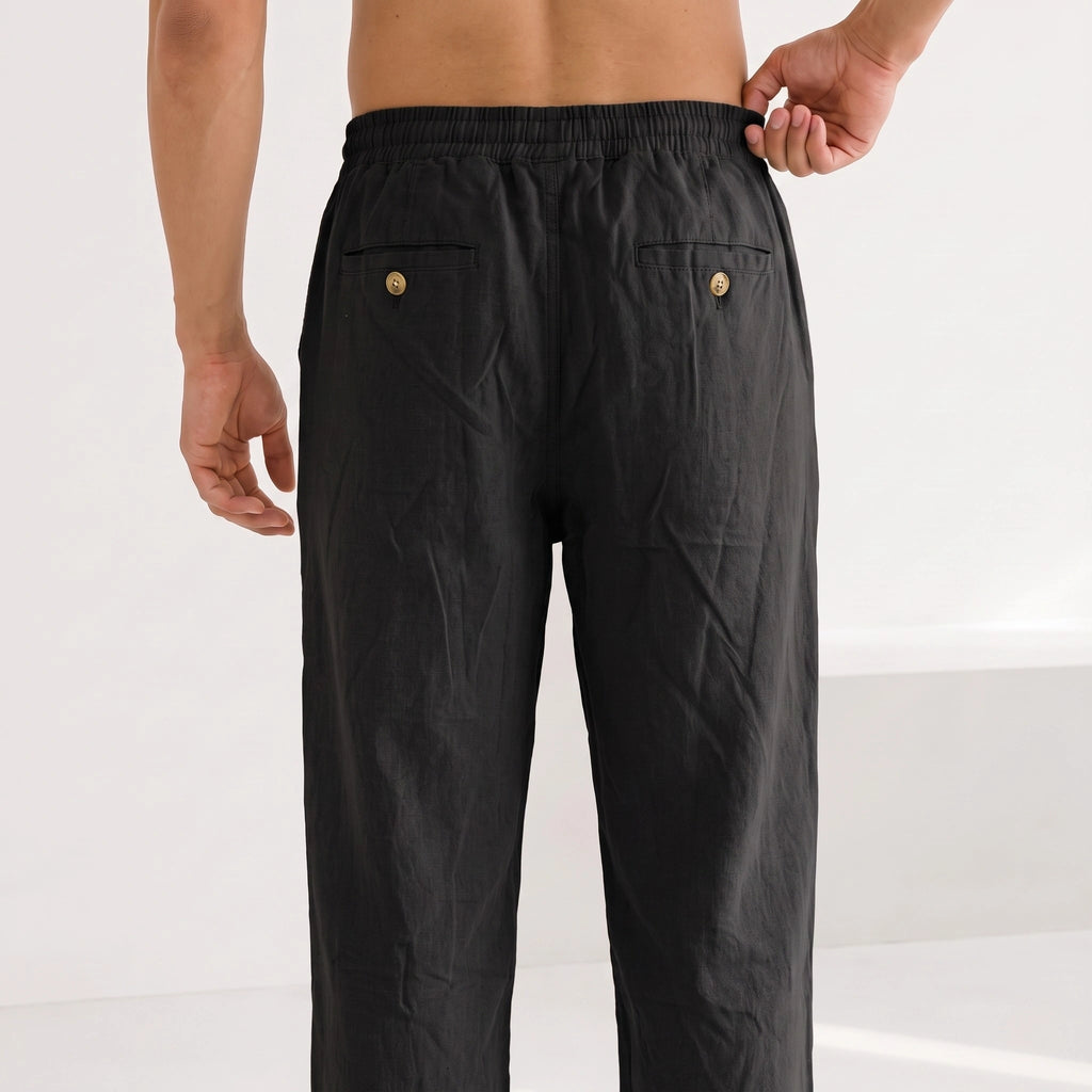Straight Linen Pants