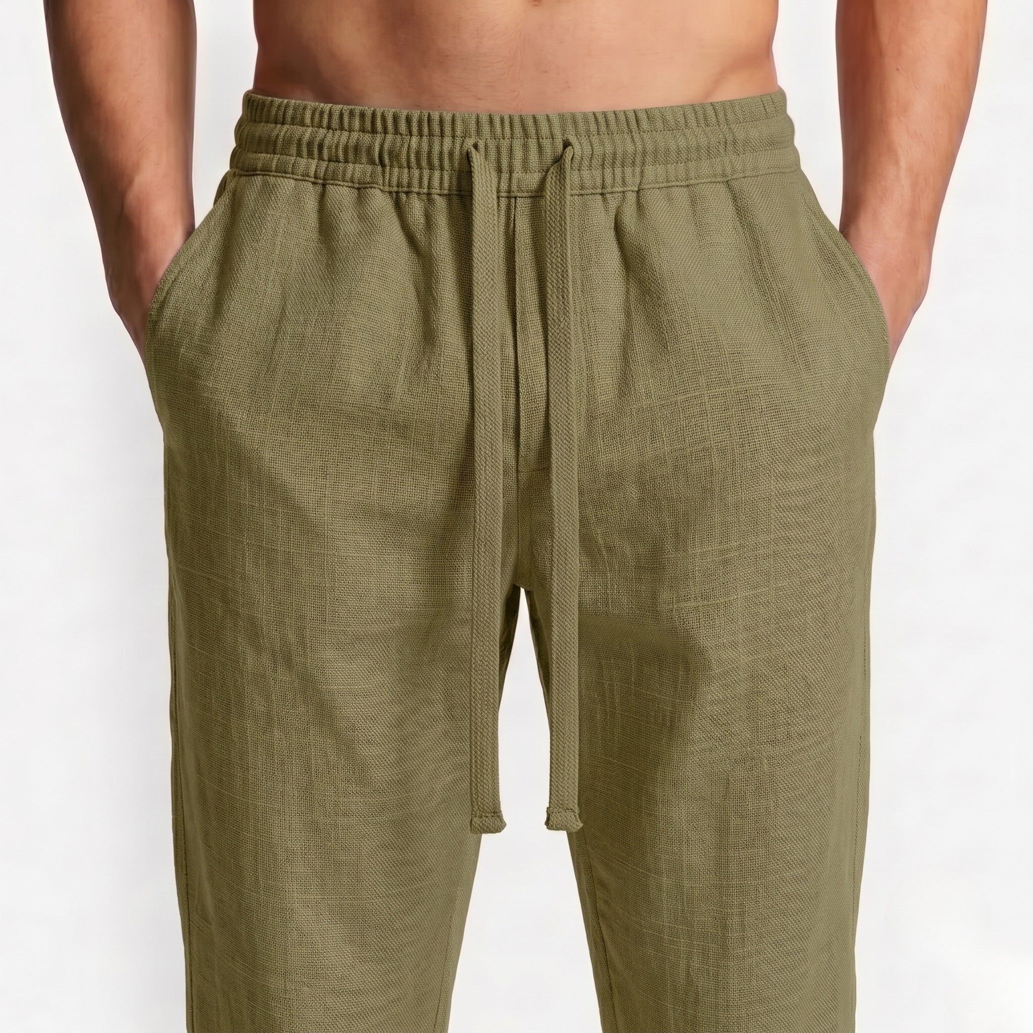 Straight Linen Pants