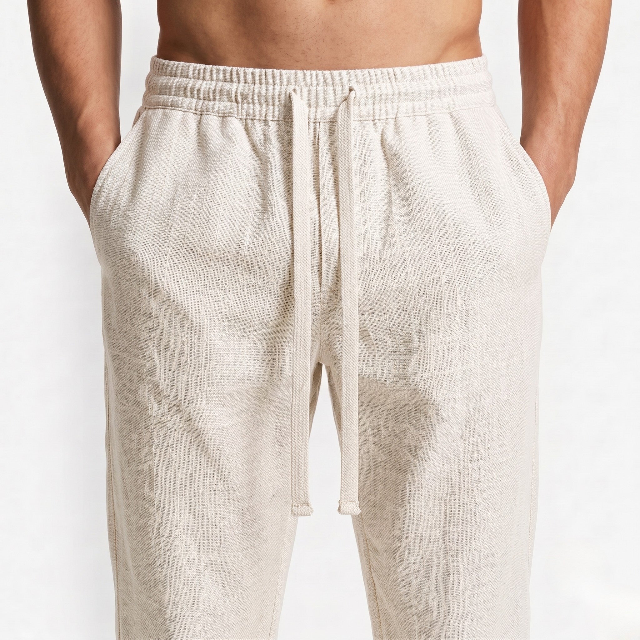 Straight Linen Pants