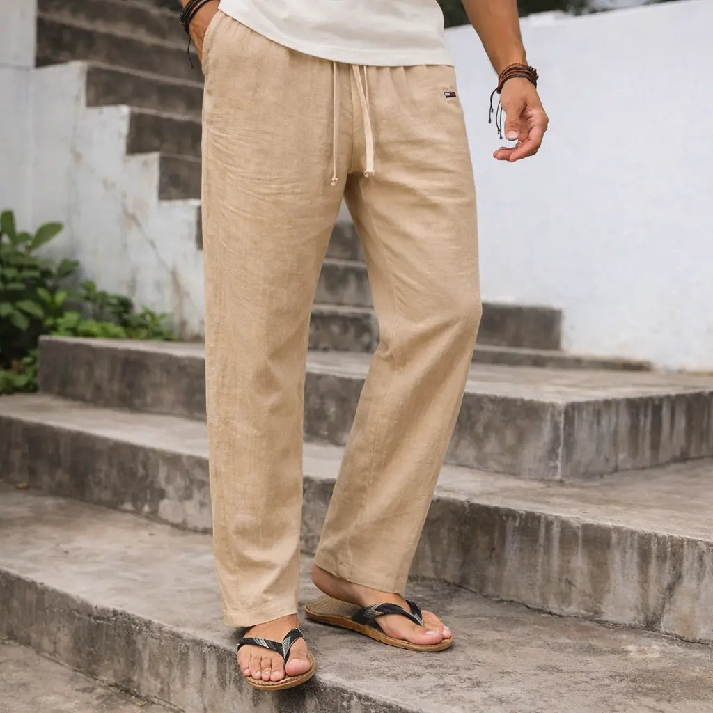 Straight Linen Pants