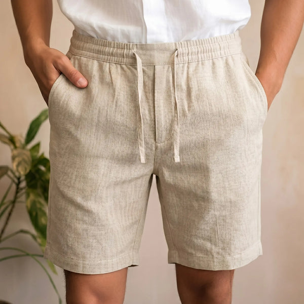 Straight Linen Shorts