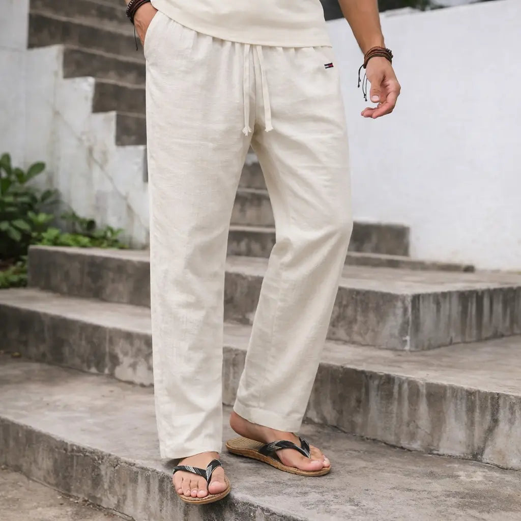 Straight Linen Pants