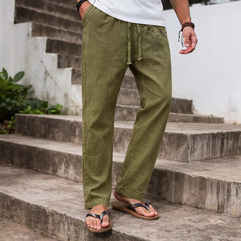 Straight Linen Pants
