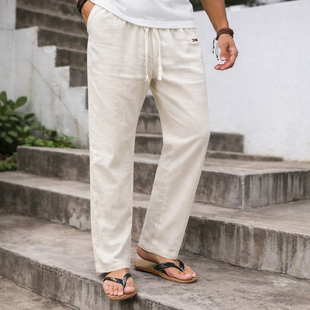 Straight Linen Pants