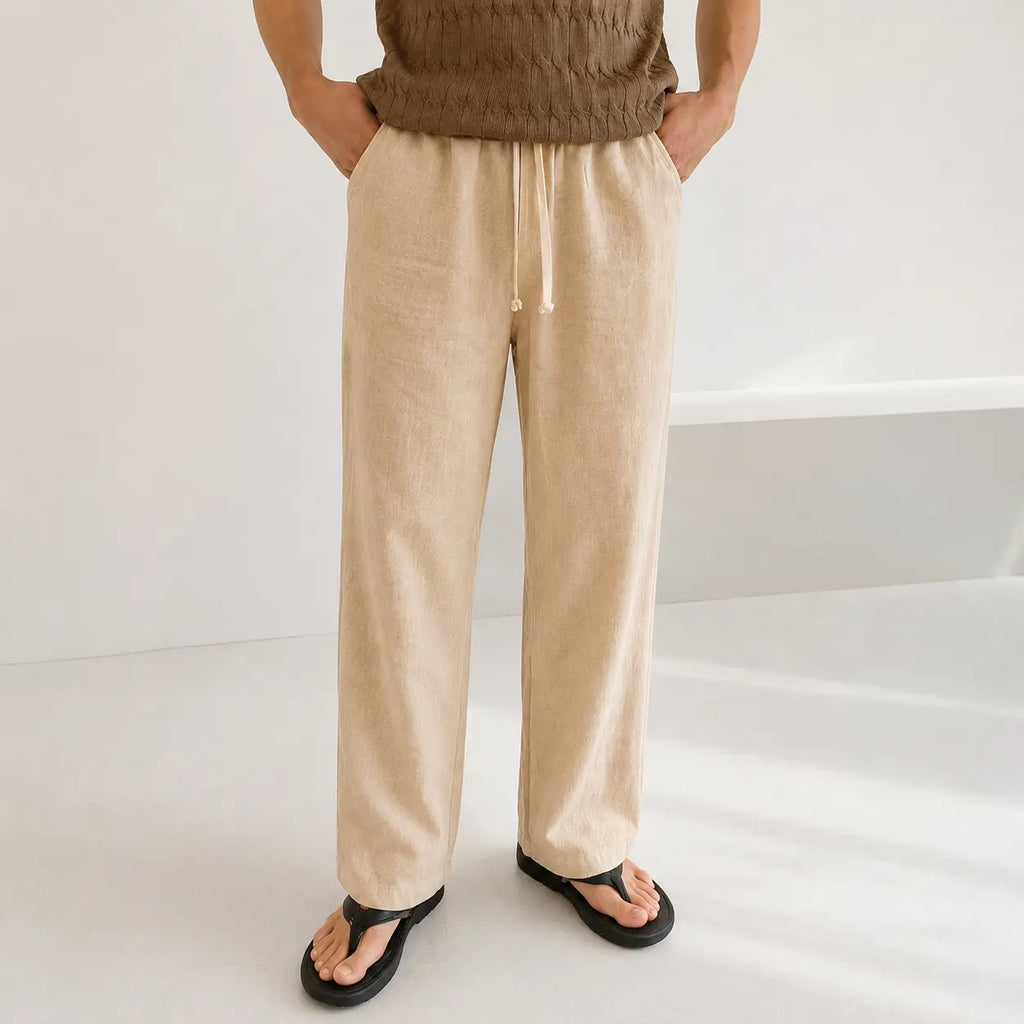 Straight Linen Pants