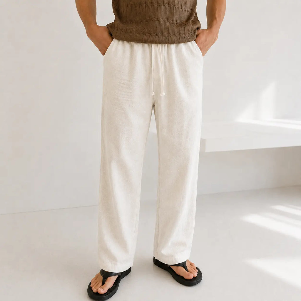 Straight Linen Pants
