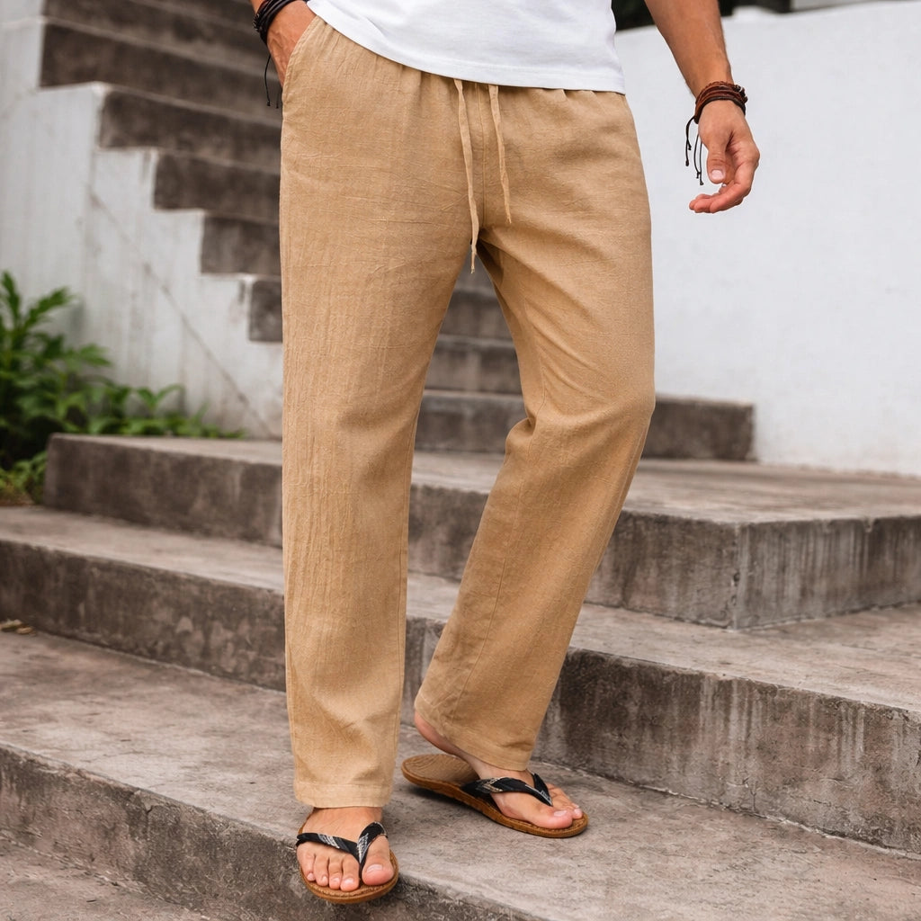 Straight Linen Pants